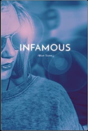 Cover for Infamous features a girl wearing sunglasses