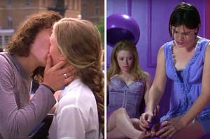 Kat and Patrick from "10 Things I Hate About You" and Megan and Graham from "But I'm a Cheerleader"
