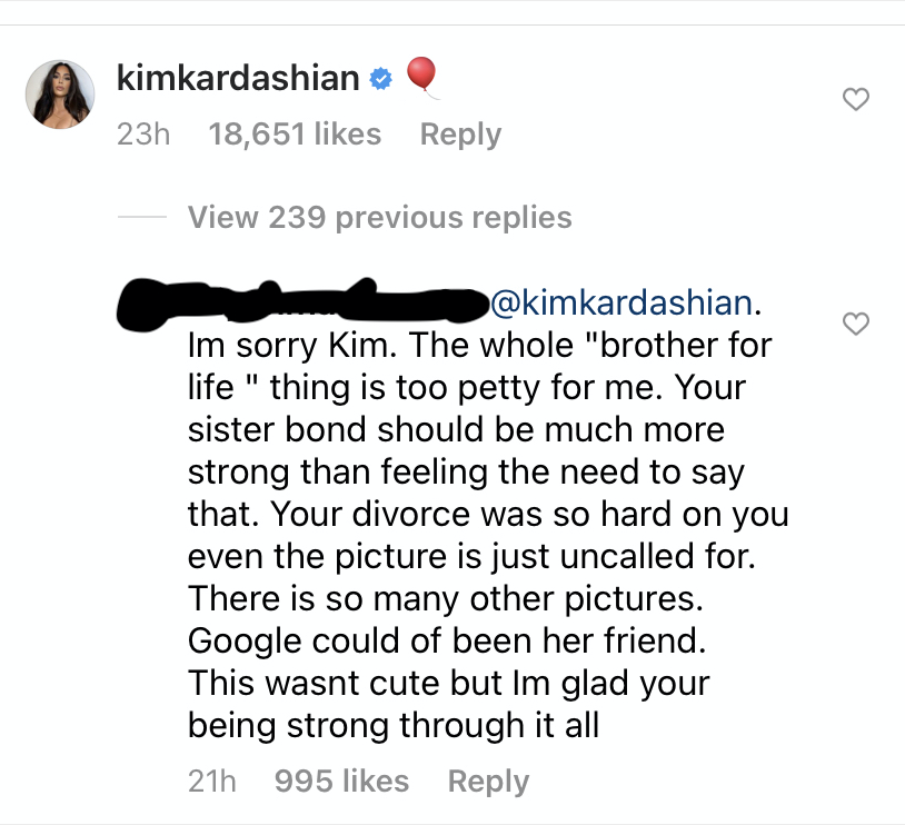 A screenshot of Khloé Kardashian&#x27;s Instagram