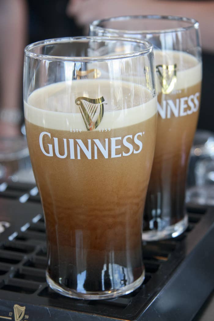 Two glasses of Guinness beers