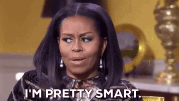 Michelle Obama saying she&#x27;s smart