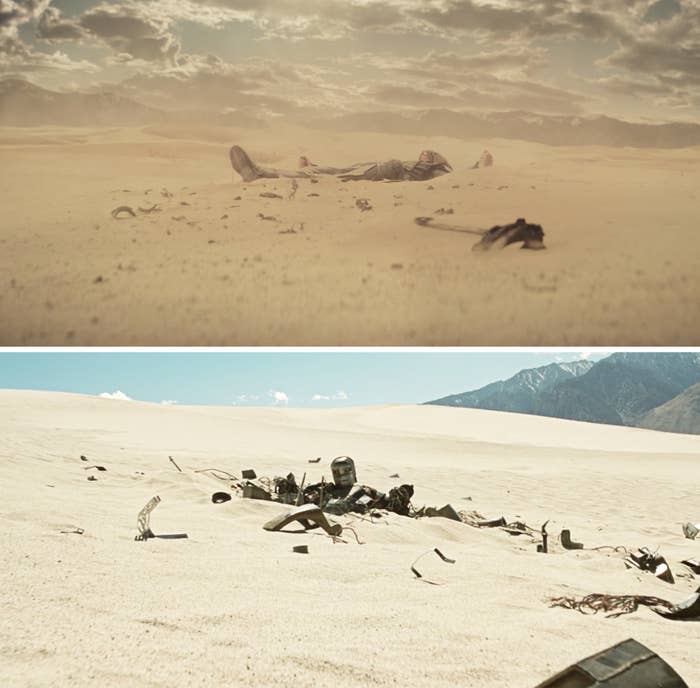 Loki and Iron Man in the desert