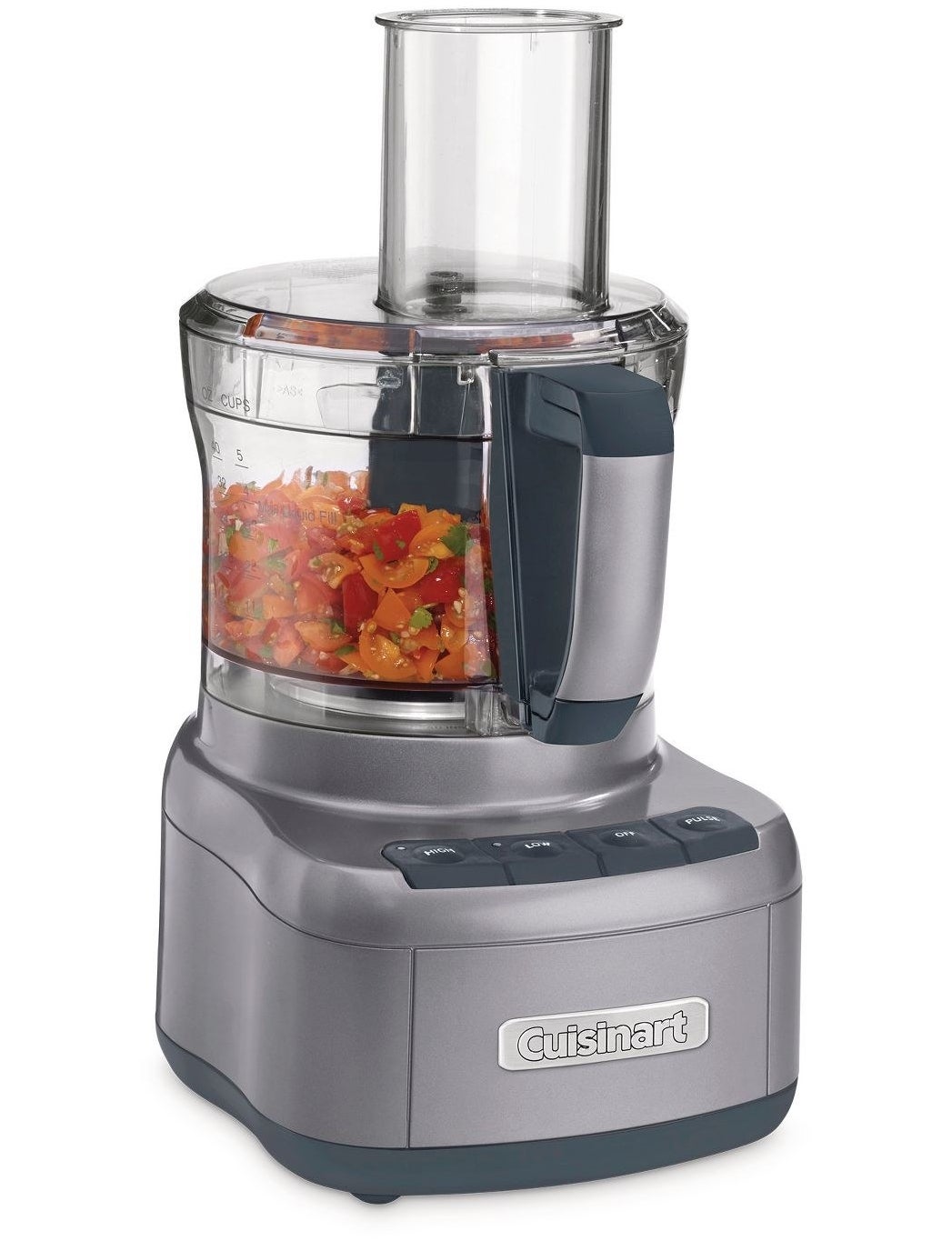 food processor with vegetables in it