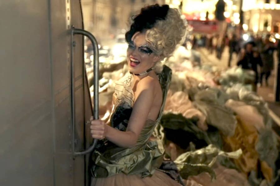 Replica of Garbage truck dress of Cruella De Vil in the live action