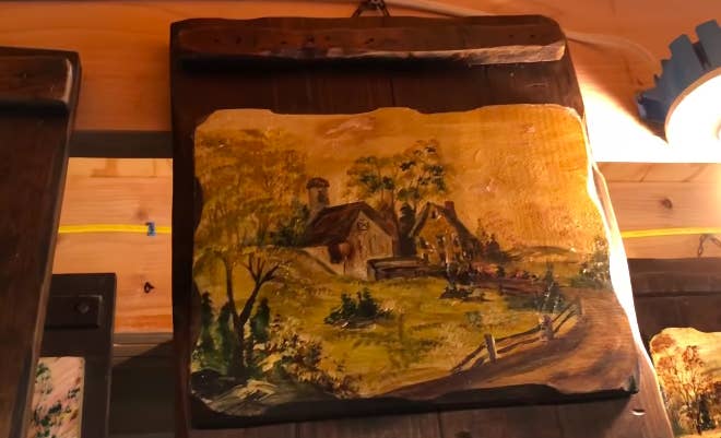 real Ed Warren painting of a supposedly haunted barn