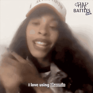 Rico Nasty rapping, &quot;I love using Charmin / The toilet paper you use is alarmin&#x27;.&quot;