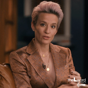 gif of megan rapinoe on the l word saying &quot;you&#x27;re gay&quot;