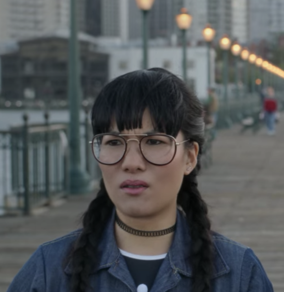 Ali Wong in the film dressed as a teenager