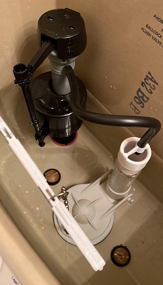 A toilet fill valve and flapper repair kit 