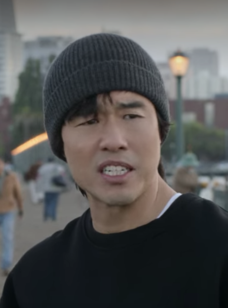 Randall Park in the film dressed as a teenager