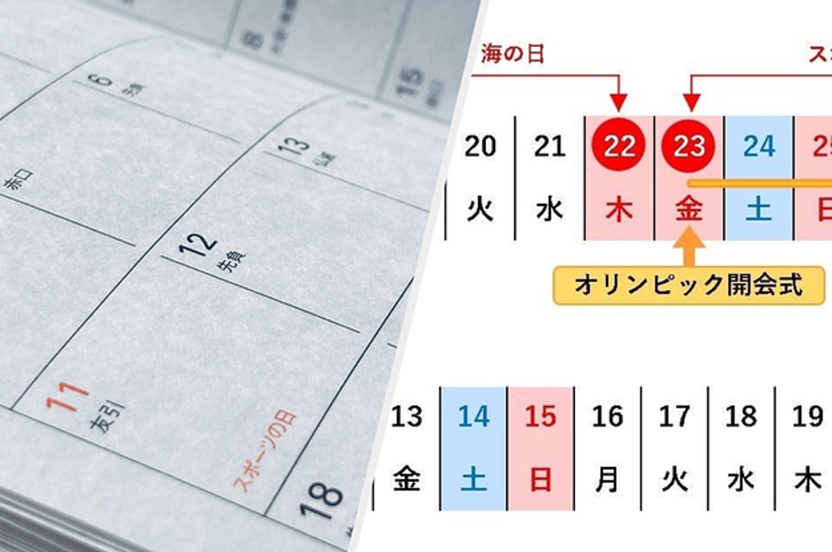7月は 3連休のはずが平日 に要注意 あなたのカレンダー 間違ってるかも