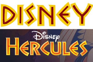 The word Disney in the Hercules font