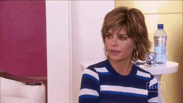 Lisa Rinna makes a concerned, judgmental face on set of &quot;Real Housewives of Beverly Hills&quot;