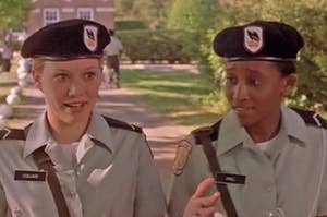 Hilary Duff as Kelly and Andrea Lewis as Carla in "Cadet Kelly"