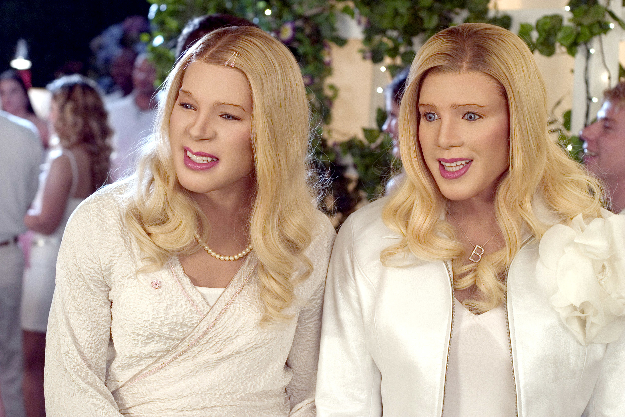 Marlon and Shawn as two white chicks, with long blonde wigs. 