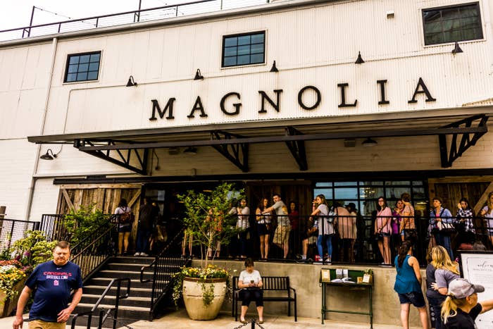 Magnolia Silos, a shopping complex owned by Chip Gaines and Joanna Gaines, is photographed