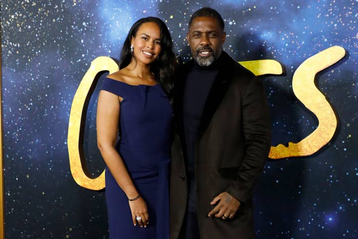 Sabrina Dhowre and Idris Elba at the world premiere of "Cats" at Alice Tully Hall, Lincoln Center, in New York City