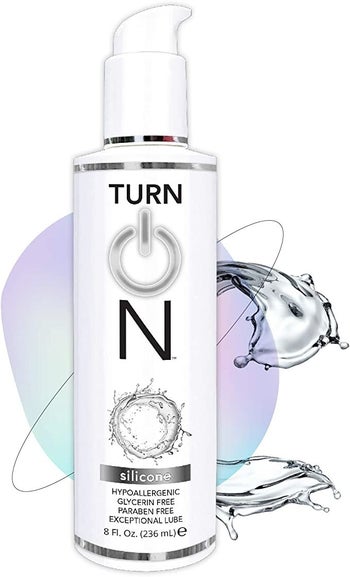 Bottle of Turn On lubricant with pump top