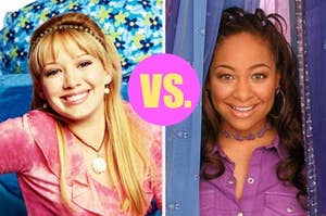 lizzie mcguire on the left and raven on the right