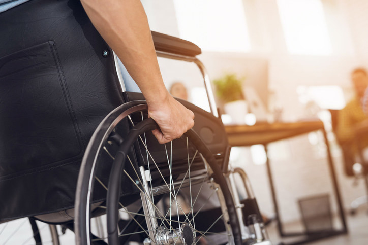 Man in a wheelchair