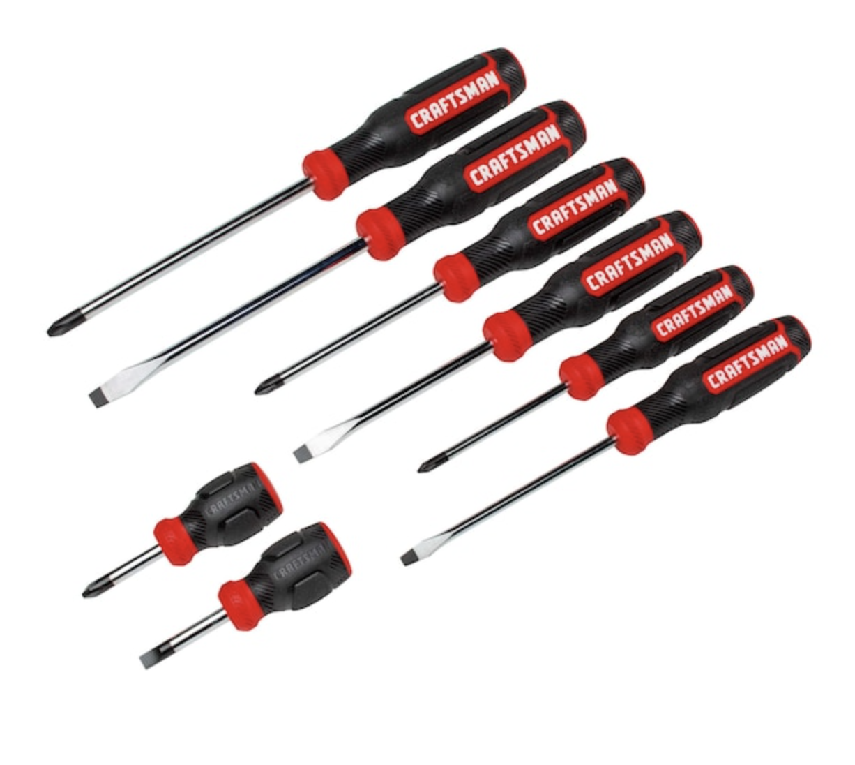 Set of eight Craftsmen screwdrivers