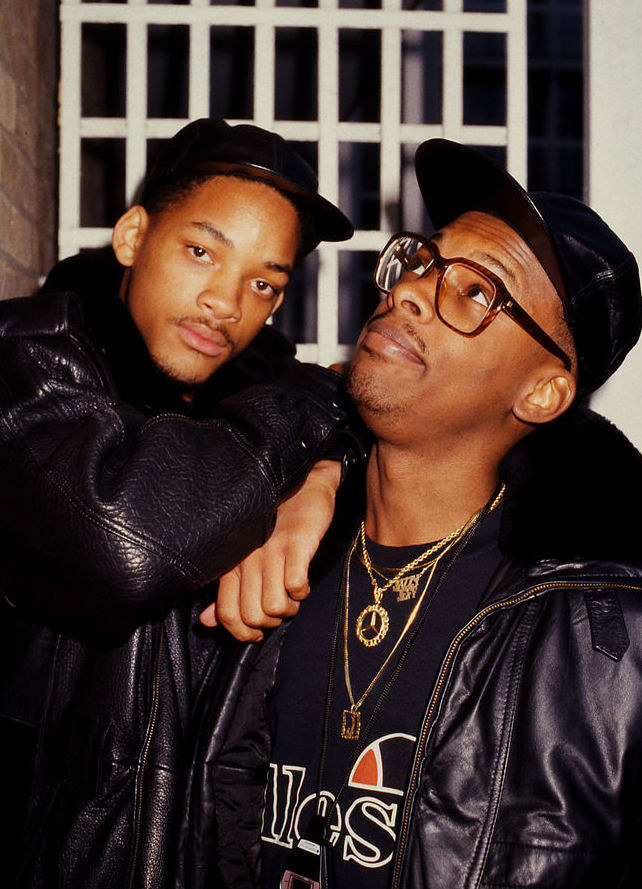 The Fresh Prince and DJ Jazzy Jeff posing for a picture together at a Swiss Cottage Holiday Inn in 1986
