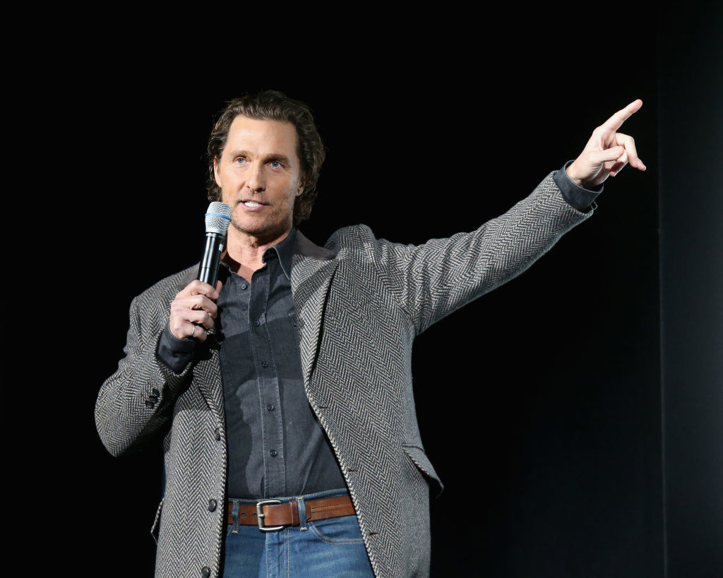 McConaughey at a Q+A event for a movie premiere