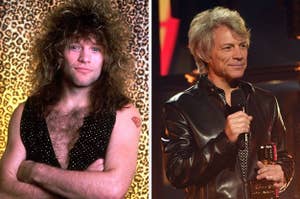 Jon Bon Jovi in the 1980s vs. now