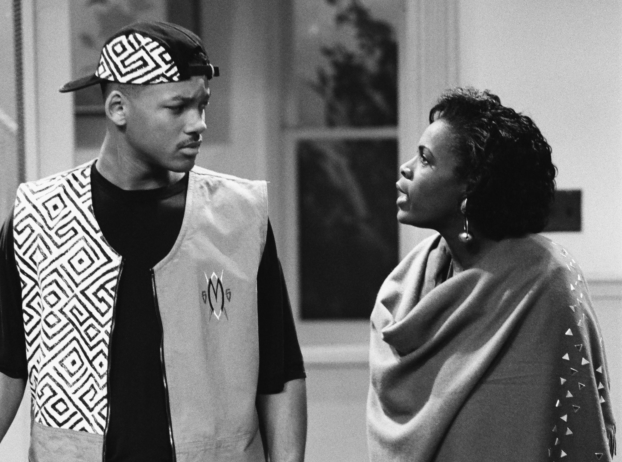 Janet speaks with Will Smith in a scene from "Fresh Prince"
