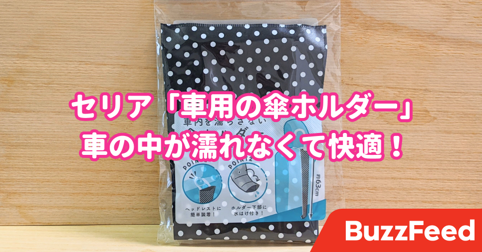雨の日に大活躍するやつ セリア 車内を濡らさない傘ホルダー がマジで優秀なの
