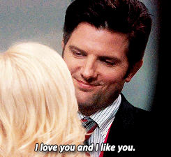 Ben Wyatt tells Leslie Knope, &quot;I love you and I like you&quot;