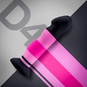 D4 Sexy in Pink light pink, hot pink and black dildo