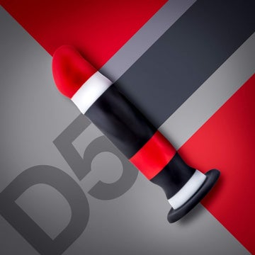 D5 Sin City red, black and white dildo