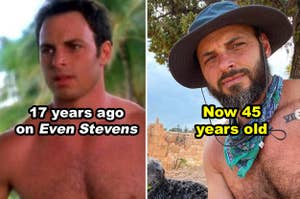 Side-by-side of Nick Spano on "Even Stevens" vs. him now