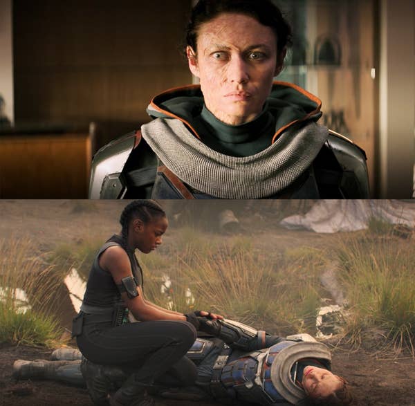 Antonia revealing her identity to Natasha, a Widow making sure Antonia isn #x27;t left behind