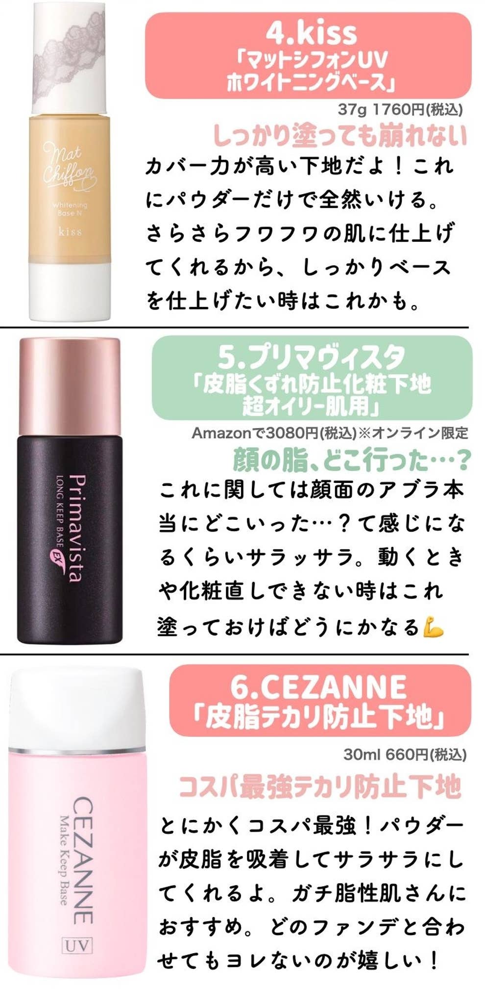 化粧崩れが気になるこの季節 人気の テカリ防止下地 をまとめてみた 化粧崩れが気になるこの季節 人気の テカリ防止下地 をまとめてみた