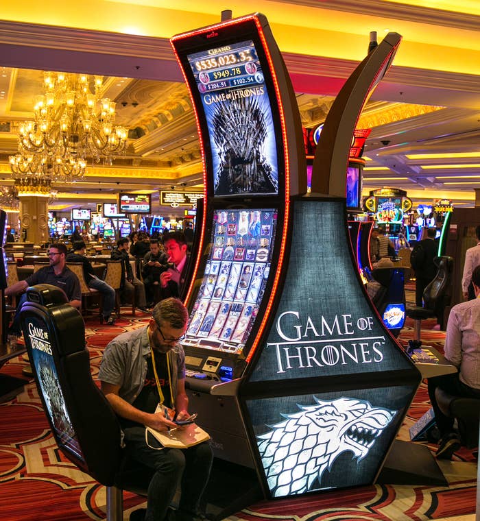 A photo of the slot machine in a casino