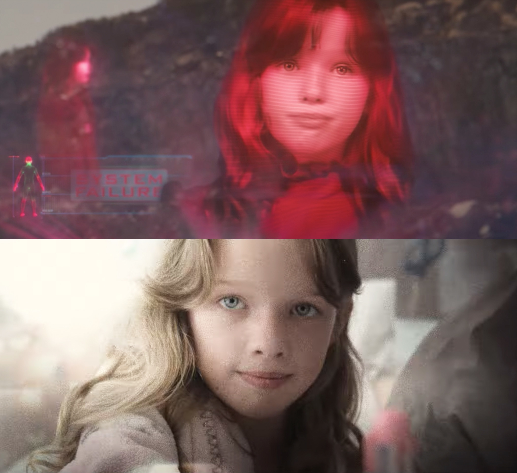 young Alice appears in a video message the Red Queen shows current Alice, Alice remembers her childhood self