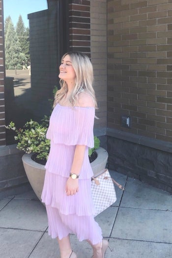 Reviewer image of pink dress