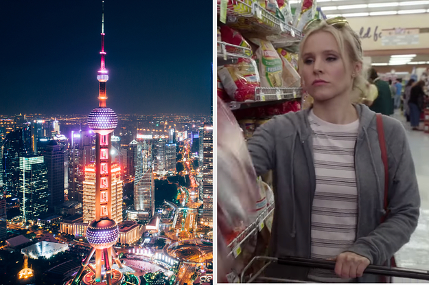 On the left, Shanghai at night, and on the right, Eleanor from