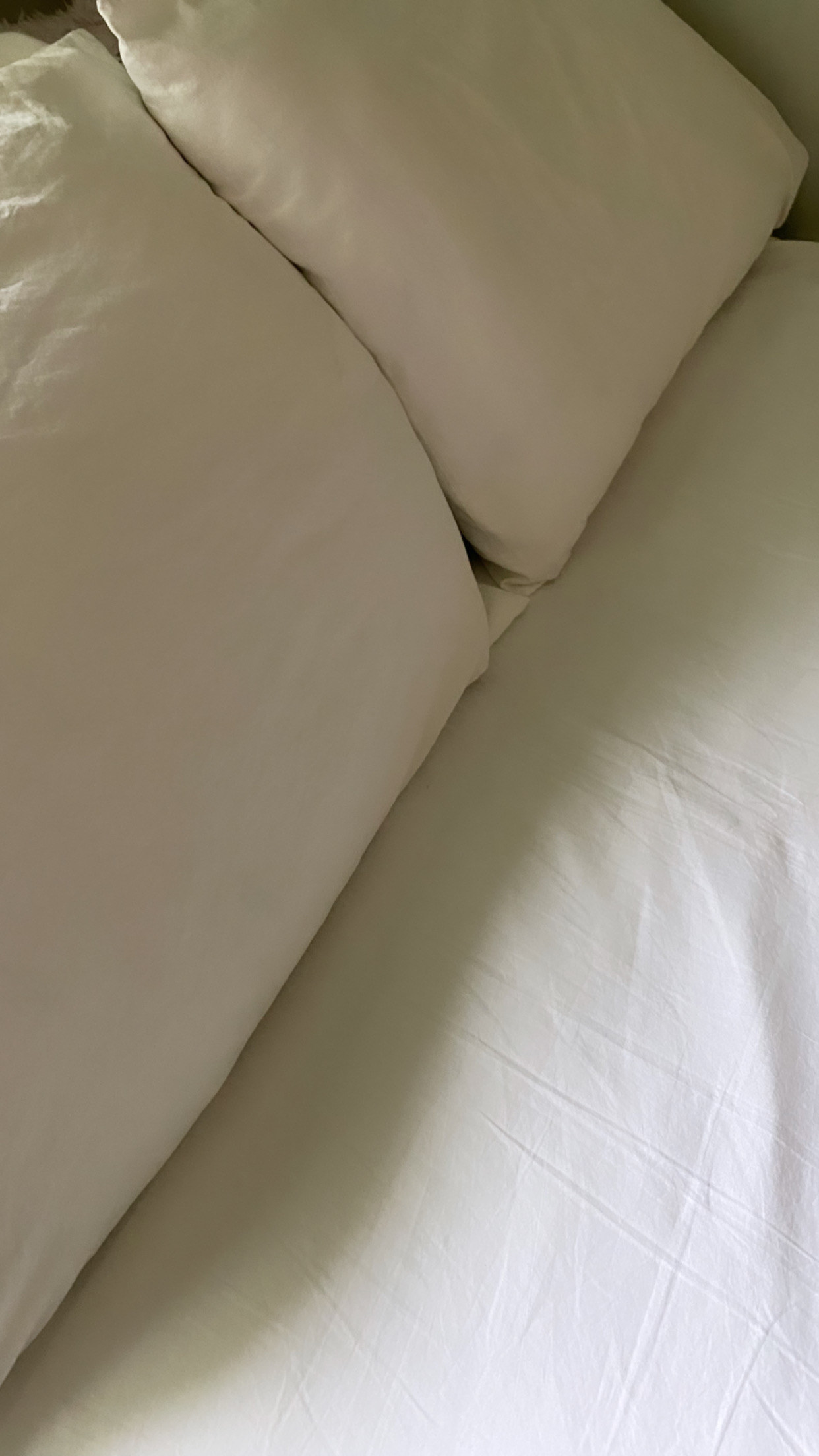 the sheets and pillowcases up close