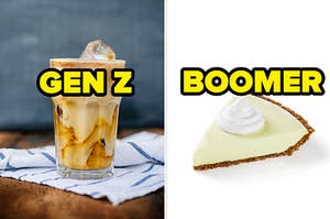 gen z iced coffee, boomer key lime pie