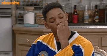 GIF of Will on Fresh Prince of Bel-Air biting his nails