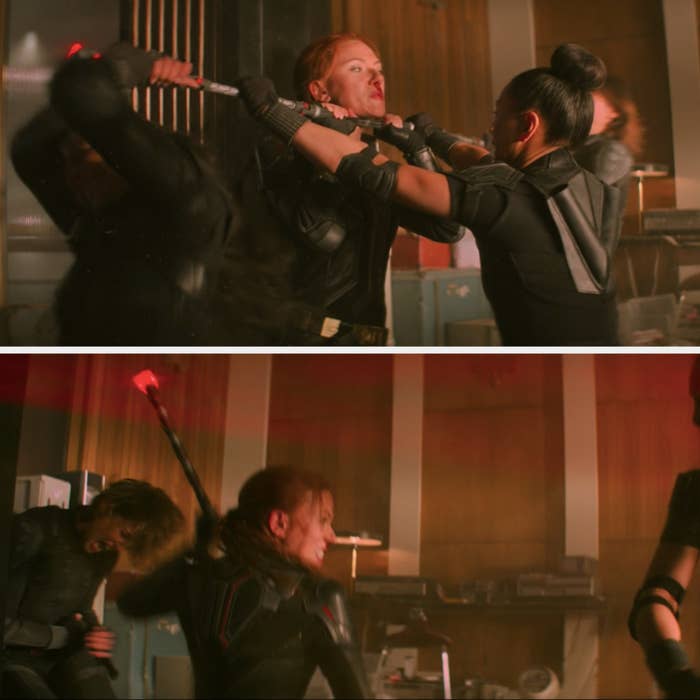 Natasha destroying those attacking her