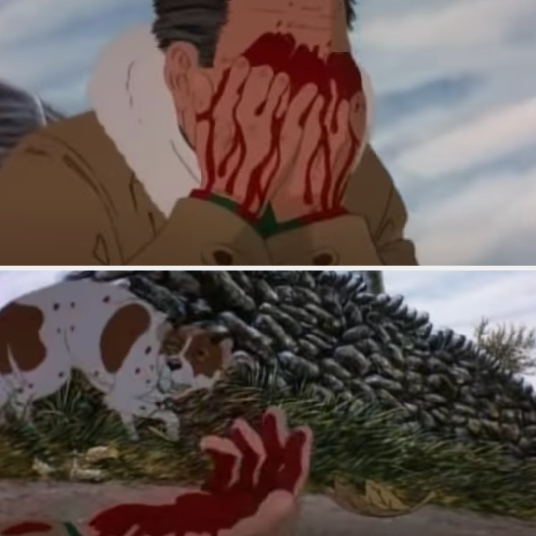 Dog jumping on a gun, which causes it to go off in a man&#x27;s face and kill him