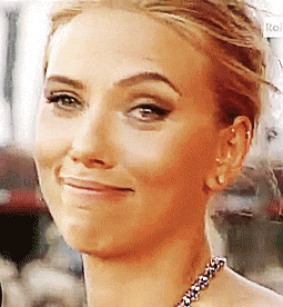 Scarlett Johansson jokingly saying, &quot;Wow&quot;