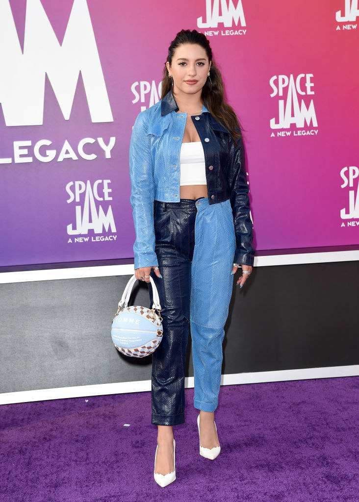 MacKenzie Ziegler in a jeans outfit and heels