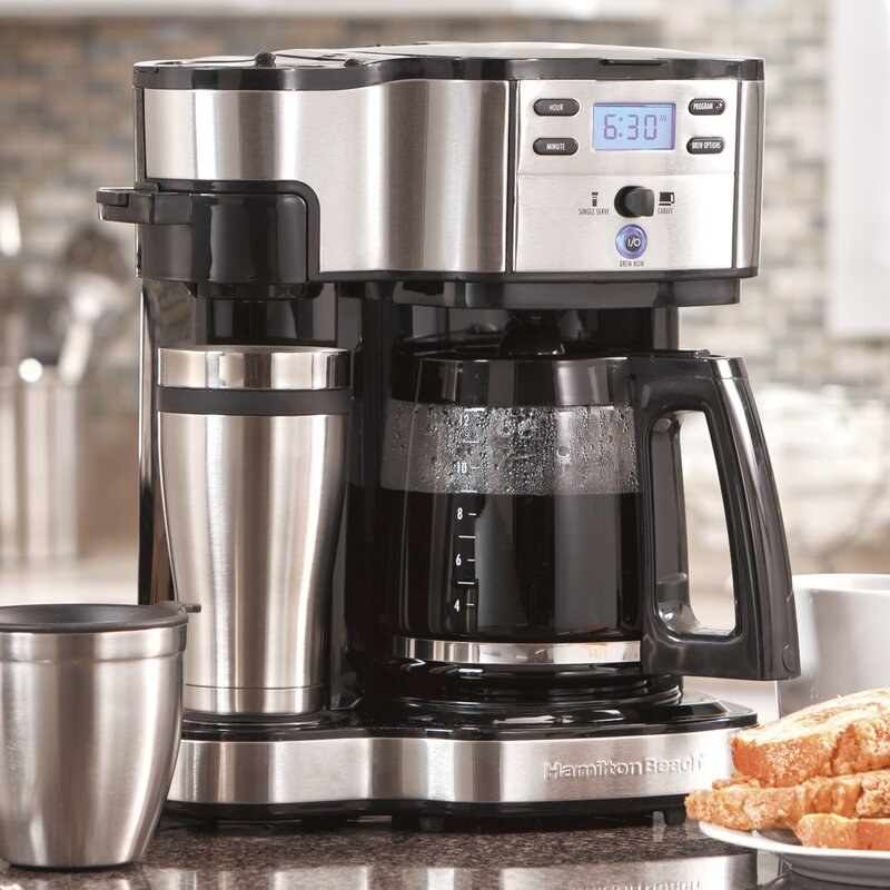 Coffee maker sitting on kitchen counter