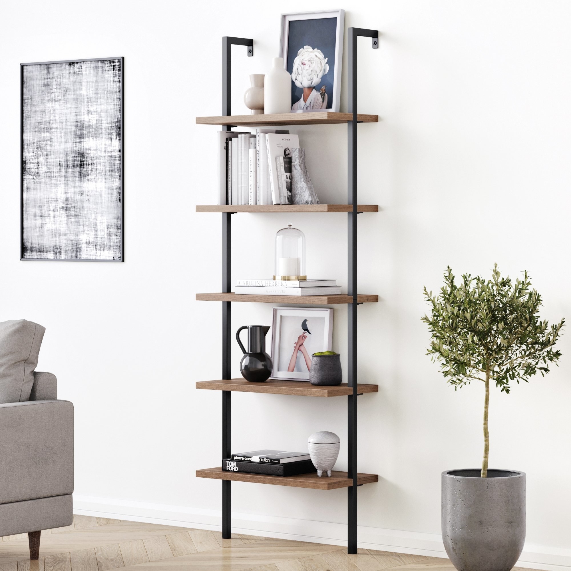 The 5-Shelf Ladder Bookcase