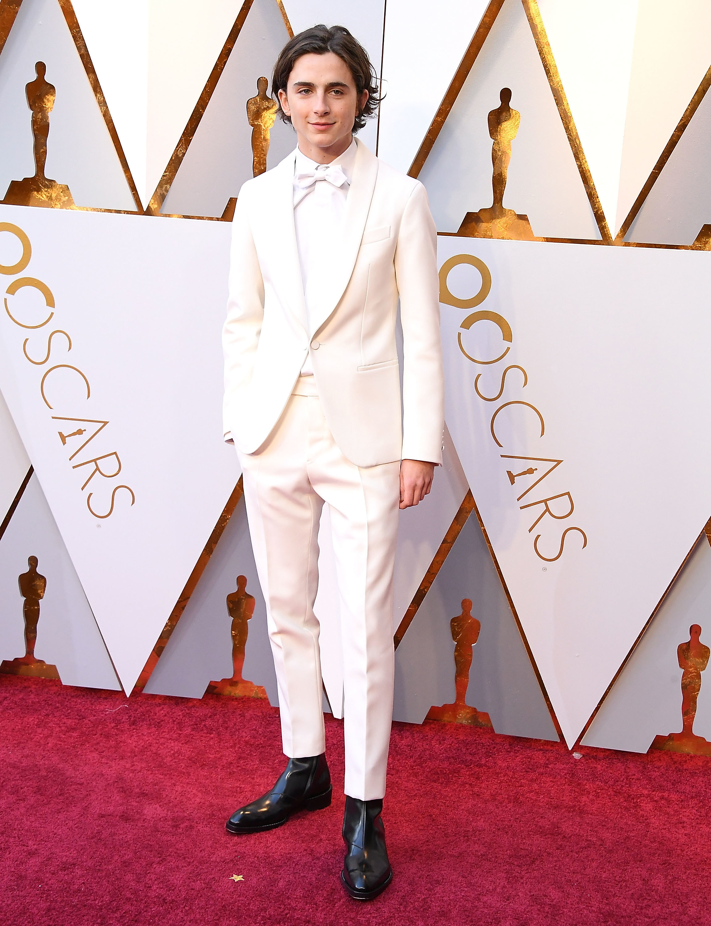 Timothée Chalamet Returns to the Red Carpet in a Very Shiny Suit